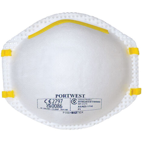Masque Poussières Ffp1 (par 20) -  Blanc - Portwest