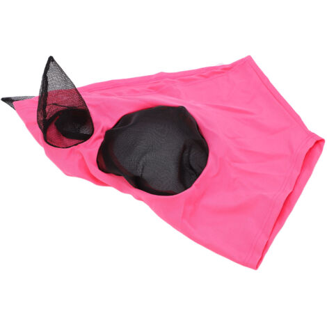 Masque respirant pour chevaux en maille douce, couleur rose, confortable
