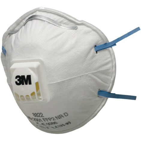 Masque respiratoire 8822 FFP2/V NR D avec valve expiratoire 3M (Par 10)