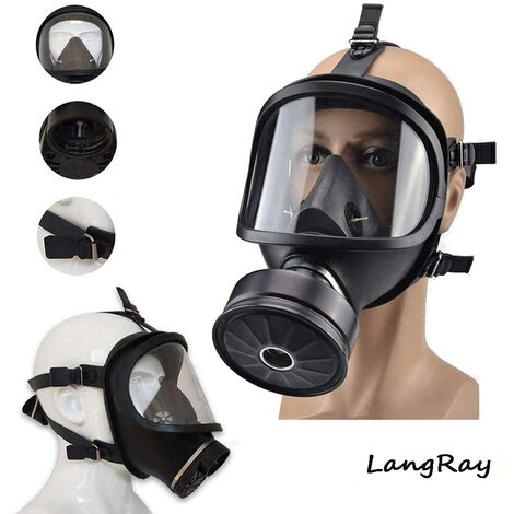 Masque respiratoire à masque à gaz, filtre de traitement anti-buée militaire, masque anti-poussière d'air, pour peinture, poussière, masque à gaz