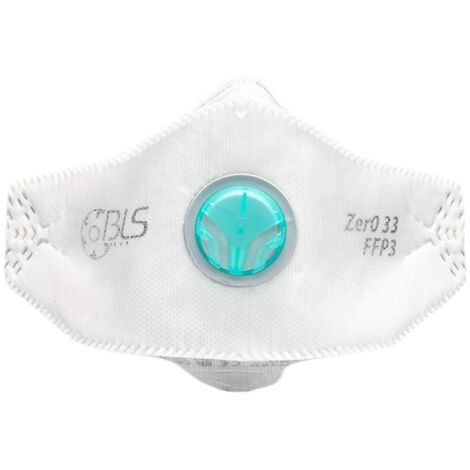 Masque respiratoire BLS série BLS Zer0 FLAT Blanc, taille S ( Prix pour Boîte de 8 )