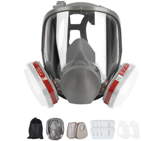 Masque Respiratoire Intégral Avec Filtres, Masque Anti-Poussière En Aérosol De Peinture Réutilisable, Idéal Pour Polissage,Soudure,Graffiti,La Peinture En Aérosol