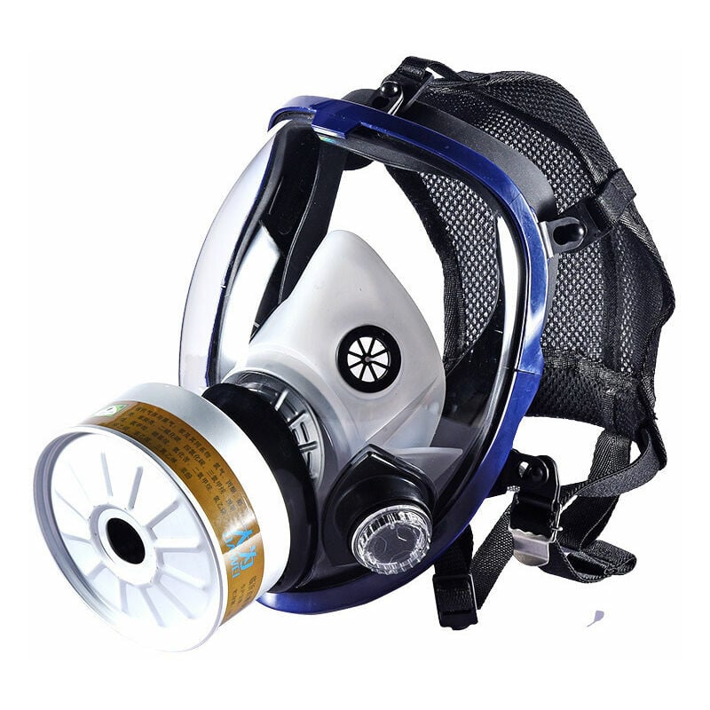 Masque Respiratoire Intégral Réutilisable, Respirateur Gaz Cover Vapeur Organique, Masque Net pocket 6800 + Boite filtre trapézoïdal n°4 + coton +