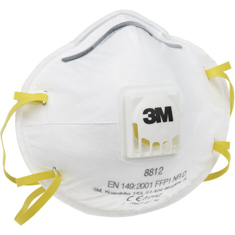 Boite de 10 masques anti-poussières coque FFP1 avec soupape 3M - plusieurs modèles disponibles