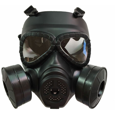 Masque respiratoire Masque à gaz noir tactique Masque de protection de sty militaire extérieur