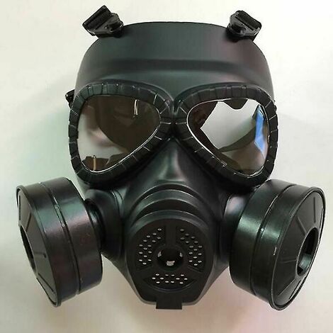 Masque respiratoire Masque à gaz noir tactique Masque de protection de sty militaire extérieur