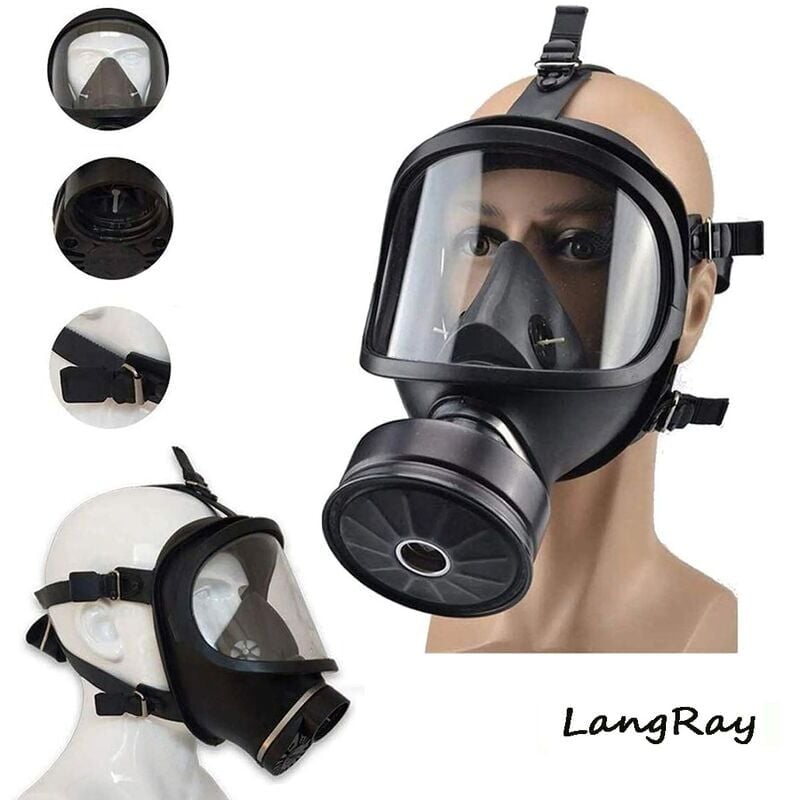 Masque respiratoire à masque à gaz, filtre de traitement anti-buée militaire, masque anti-poussière d'air, pour peinture, poussière, masque à gaz,
