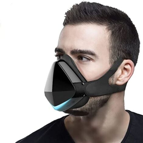 Masque respiratoire, respirateur électrique intelligent réutilisable avec ventilateur, masque purificateur d'air de charge USB portable portable, unisexe