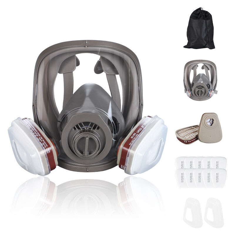 Masque Respiratoire Réutilisable avec Filtre, 6800 Masque a Gaz de Protection Respiratoire, Masque Anti Poussiere pour Peinture, Soudage, Vapeurs