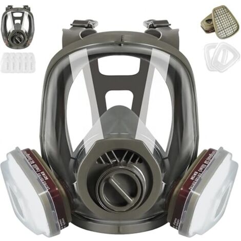Masque respiratoire réutilisable avec filtre, 6800, protection respiratoire contre les gaz, anti-poussière pour peinture, soudure, vapeurs organiques, résine époxy et ponçage.