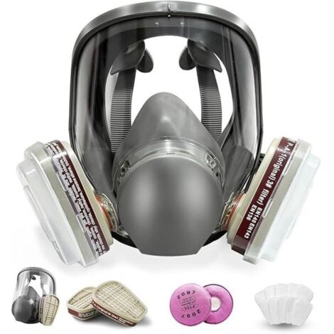 Masque Respiratoire Réutilisable avec Filtres, Masque à Gaz de Protection Respiratoire, Masque Anti Poussière pour Peinture, Soudage, Vapeurs Organiques, Ponçage, Graffiti