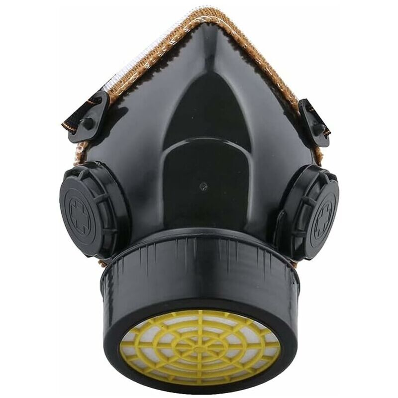 Masque Respiratoire Réutilisable, Protection Masque Filtration Contre Vapeur Toxique, Anti Poussière Anti Gaz Masque Chimique pour Peinture Travaux