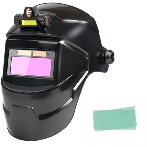 Masque soudage auto True Colour solaire, teinte réglable 9-13, monté tête, pour TIG MIG MMA, lunettes soudeur incluses