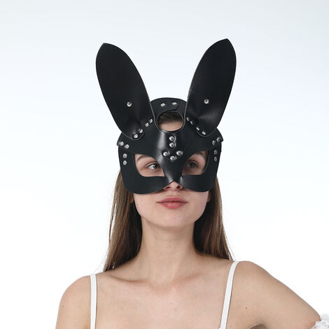 Masques en cuir pour femmes masque de fête de mascarade pour accessoire de déguisement d'halloween Cosplay
