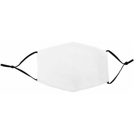 Masques faciaux en Tissue de Sublimation Vierges, Lot de 50 Masques réutilisables de Taille Large, Filtre à 5 Couches Adultes Transfert Thermique Personnalisation