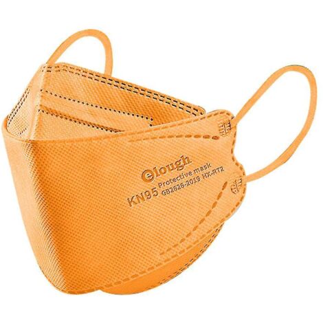 Masques KN95 pour enfants (4 couches) - Lot de 30 ou 50 - Orange