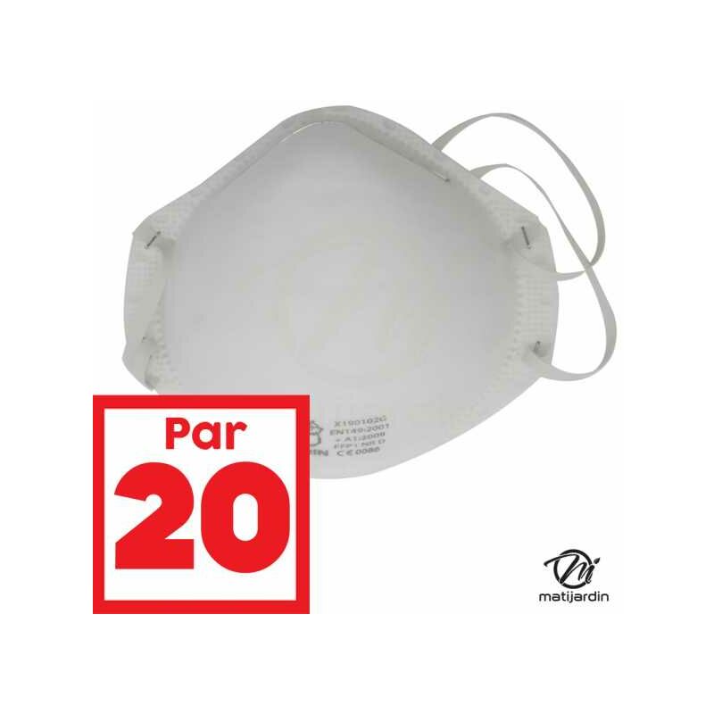 Masques protection anti-poussière FFP1. x20