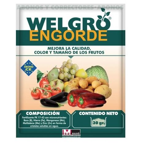 MassМ Welgro ingrassamento, aumenta la qualitМК, il colore e le dimensioni del frutto, oltre 30 gr
