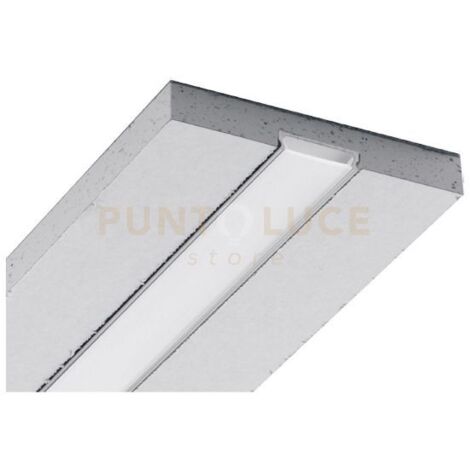 MASSA G- PROFILO INTEGRATO IN CARTONGESSO SP.12,5MM SEZIONABILE AD INCASSO COLORE ARGENTO MT2