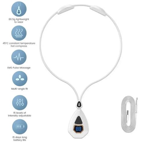 Massage électrique de la nuque par drainage lymphatique EMS, outil de relaxation pour la nuque-AquaForge