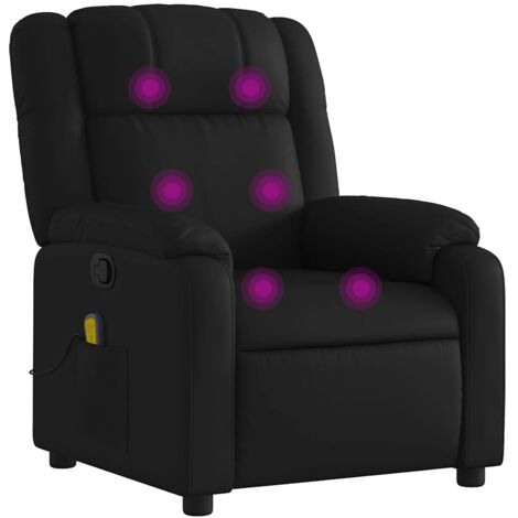 Massage-Relaxsessel, Kunstleder, Schwarz vidaXL