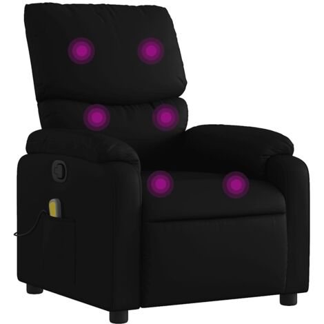 Massage-Relaxsessel, Kunstleder, Schwarz vidaXL