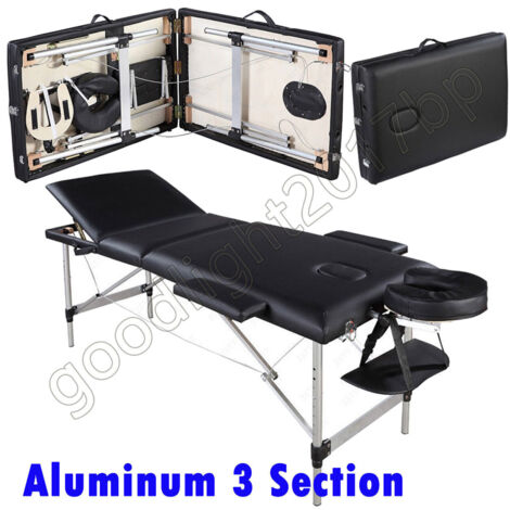 Massageliege, Bett, Schönheitssalon, Tisch, Stuhl, Tattoo-Therapietisch, verstellbar, 3-teilig, Aluminiumrahmen
