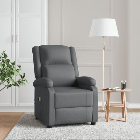 Massagesessel Anthrazit Kunstleder vidaXL