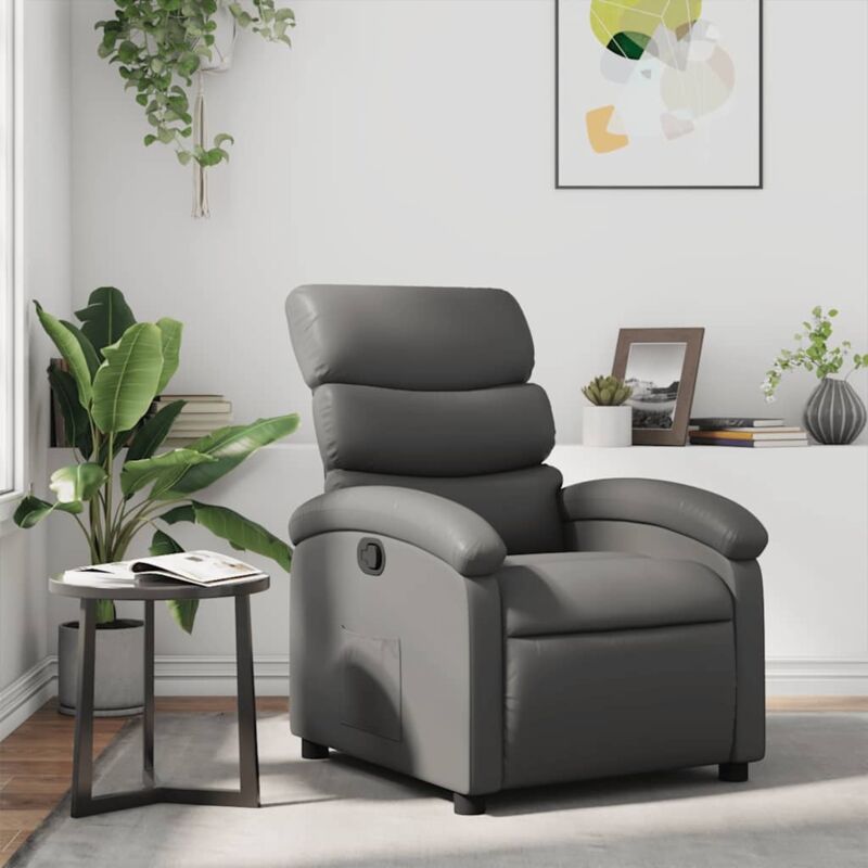 Relaxsessel Grau Kunstleder Vidaxl