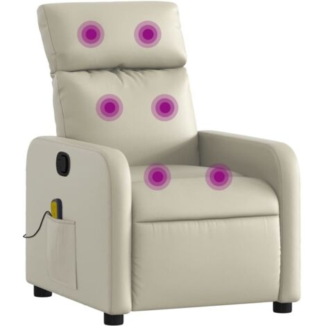 Massagesessel Cream Kunstleder