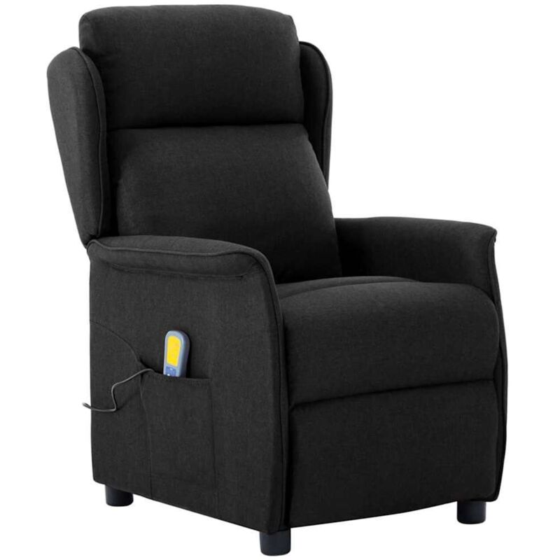 Vidaxl - Massagesessel Mit Kissen Schwarz 67.5 X 93.5 X 101.5 Cm Stoff