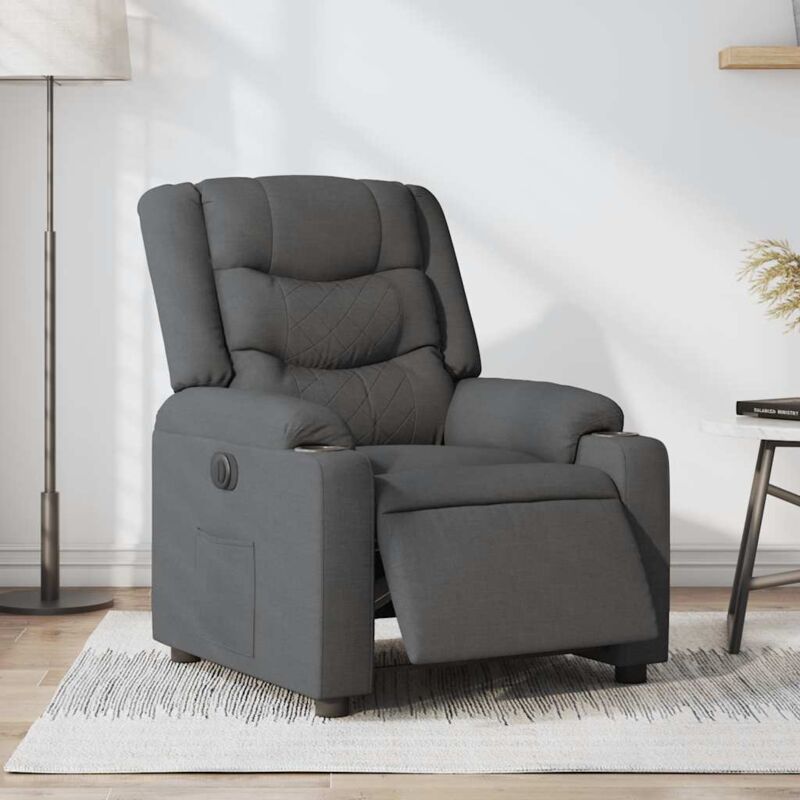 Relaxsessel Elektrisch Dunkelgrau Stoff - Vidaxl