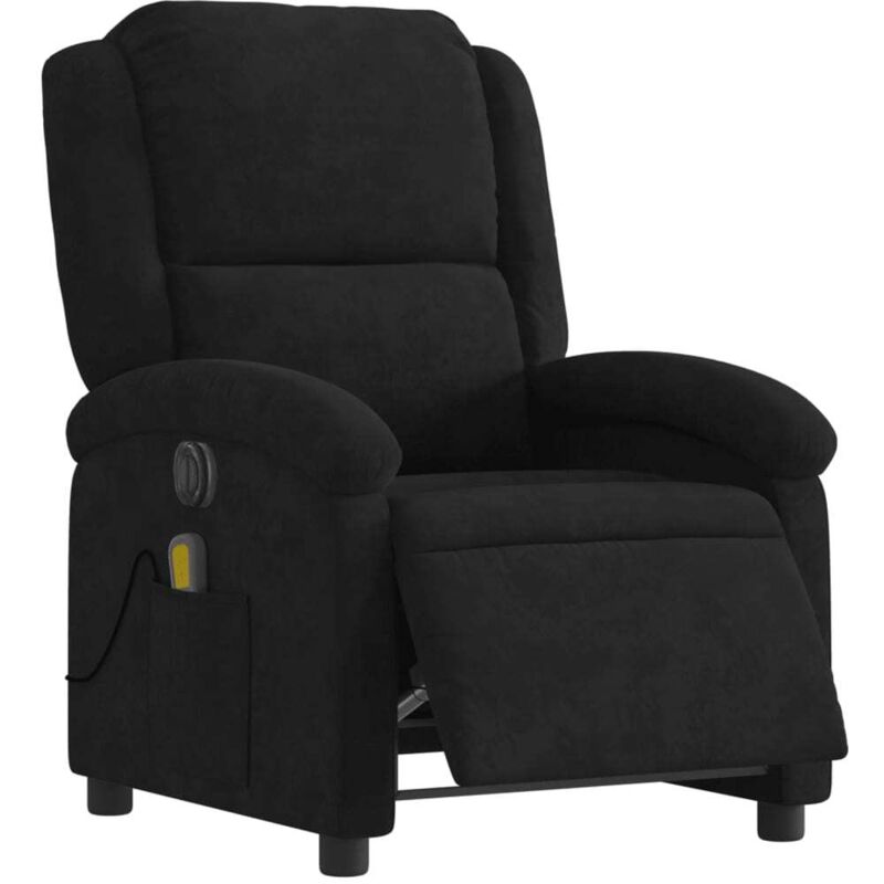 Massagesessel Elektrisch Schwarz Samt Vidaxl521902