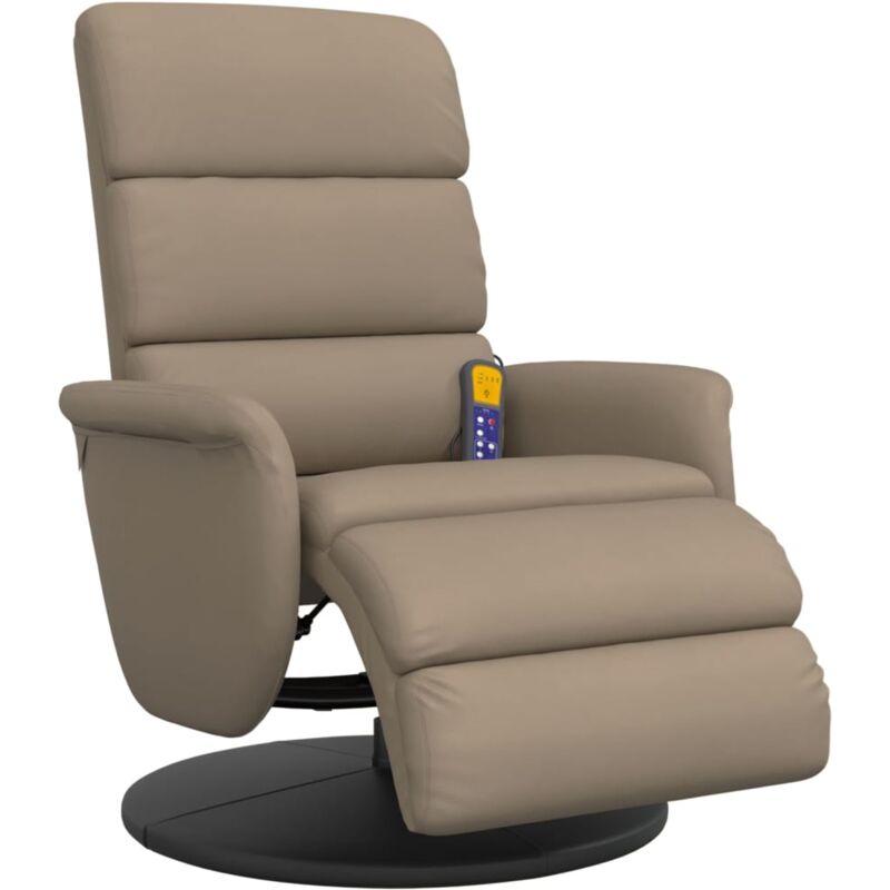 Massagesessel Mit Fußteil Cappuccino-braun Kunstleder Vidaxl