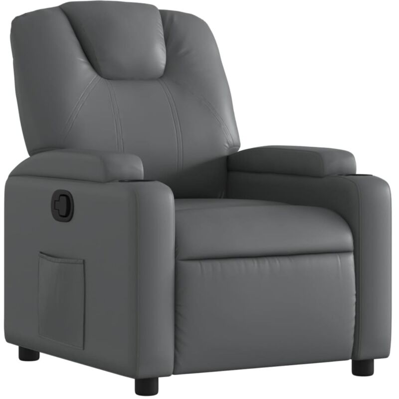 Relaxsessel Grau Kunstleder Vidaxl