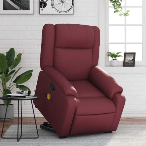 Massagesessel rot Bordeaux Kunstleder