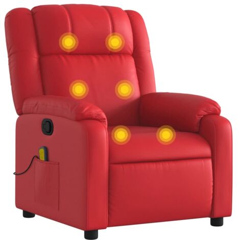 Massagesessel Rot Kunstleder vidaXL
