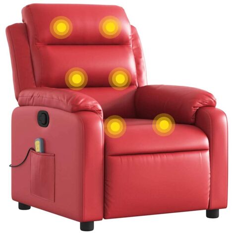 Massagesessel Rot Kunstleder vidaXL