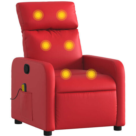 Massagesessel Rot Kunstleder vidaXL