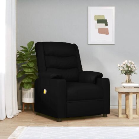 Massagesessel Schwarz Kunstleder vidaXL