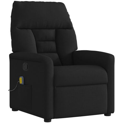 Massagesessel Schwarz Stoff vidaXL