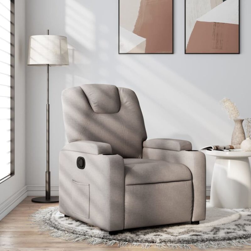 Relaxsessel Taupe Stoff - Vidaxl