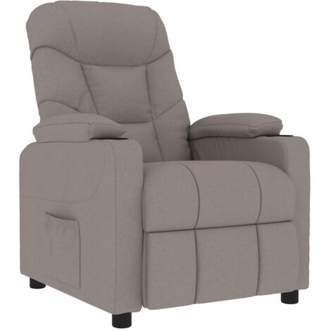 Massagesessel Taupe Stoff vidaXL