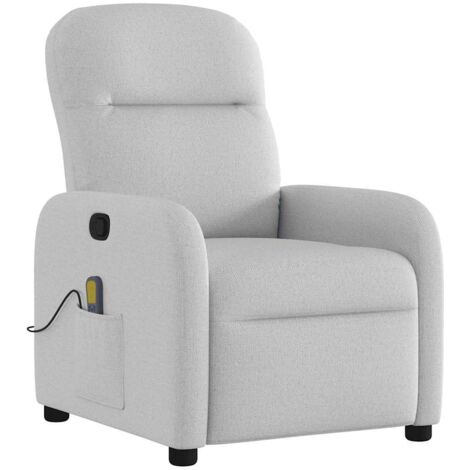 Massagesessel Wolkengrau Stoff vidaXL