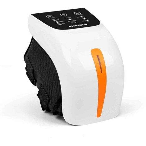 Massageur genoux sans fil - Compression chaude haute fréquence - Pression gazeuse - Version anglaise blanche