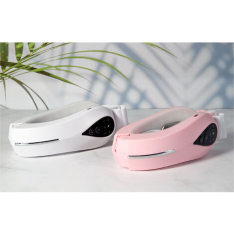 Massageur Visage V Bluetooth pour Réduction Double Menton, Appareil de Lifting Facial Intelligent avec Télécommande, Rose pour Usage Domestique