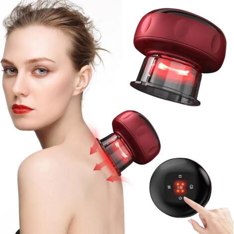 Massaggiatore elettrico 4in1 con ventose,12velocità regolabili, set di ventose elettriche per il trattamento della cellulite,massaggiatore a vuoto, set di terapia con ventose elettriche intelligenti