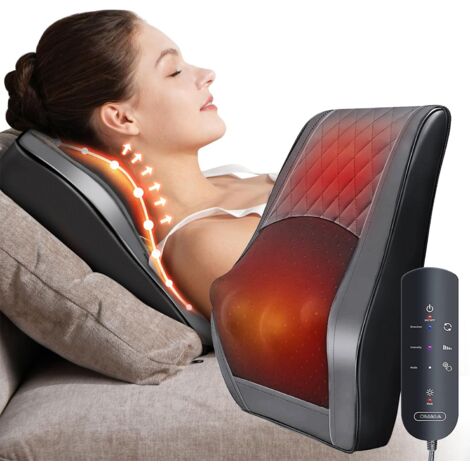 Massaggiatore per il collo con calore, massaggiatore Shiatsu 3D Knet per la schiena, sollievo dal dolore muscolare per collo, schiena e gambe, regali per uomini e donne