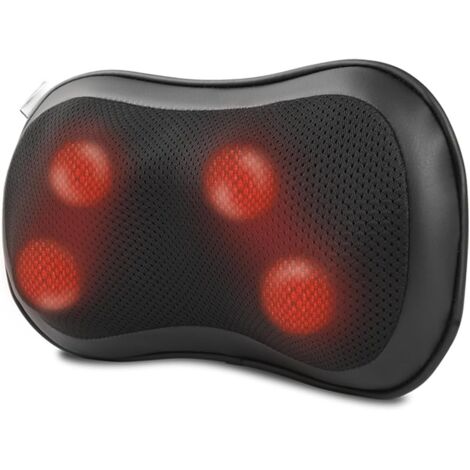 Massaggiatore Schiena e Collo, Massaggiatore Cervicale con 3 Velocità, 3D Shiatsu Massaggiatore Cervicale, Cuscino Massaggiante con Riscaldamento, Massaggio Muscolare, Uso a Casa Ufficio
