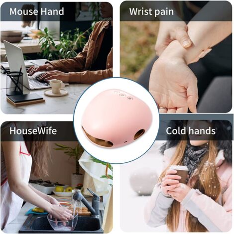 Massaggiatore termico per le mani, massaggiatore termico ricaricabile per le mani - 3 livelli di compressione e riscaldamento, massaggiatore per dita, macchina per massaggio alle mani (bianco)